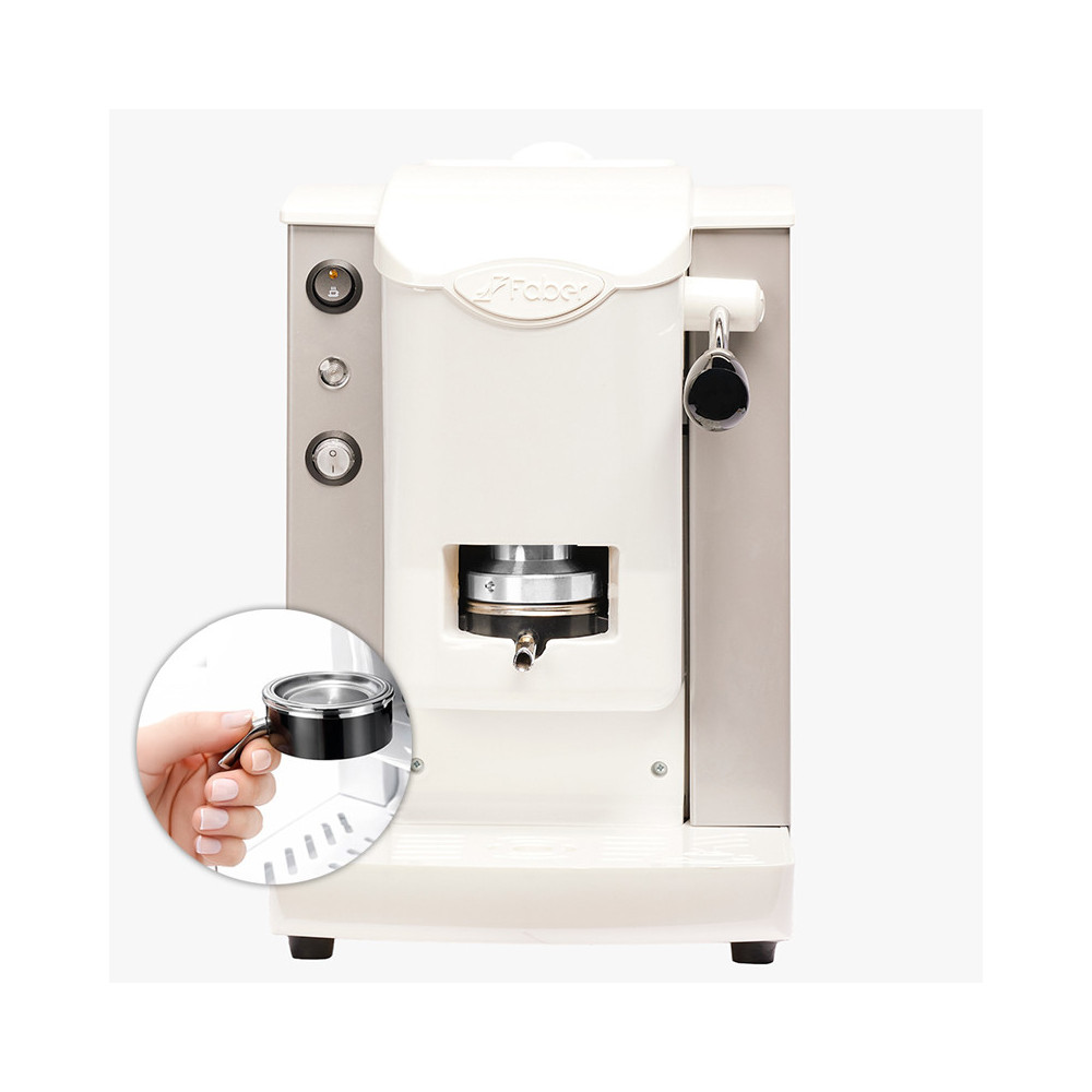 FABER SLOT PLAST LITE2.1 GRIGIO BIANCO (SPGRIBLT2.1) - MACCHINA CAFFE A CIALDE - 95 GRADI - PORTACIALDE ESTRAIBILE