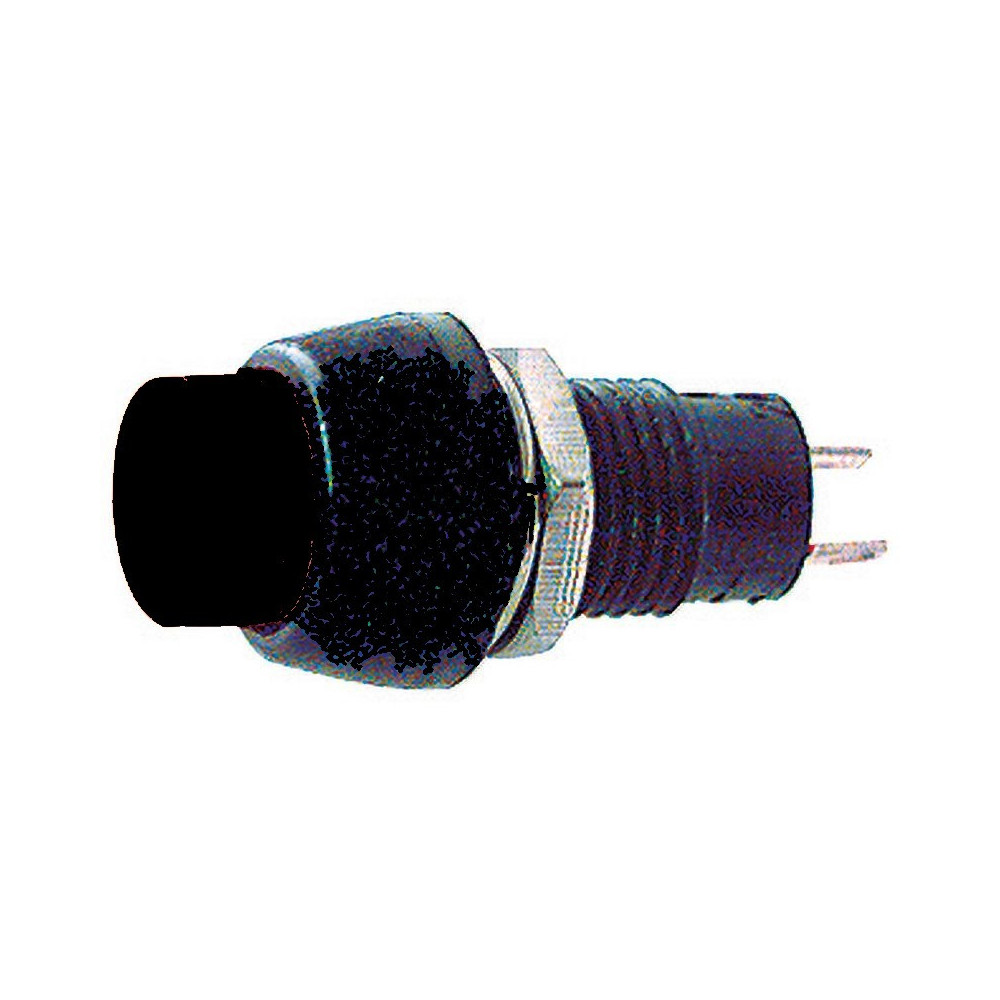 Interruttore miniatura a pulsante, da incasso, nero, 1A 250V