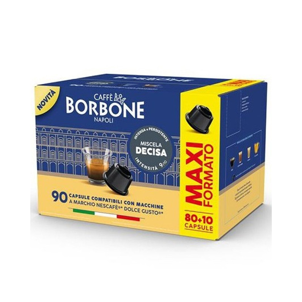 CAFFE'' BORBONE MISCELA DECISA (NERA) - BOX 90 CAPSULE COMPATIBILI NESCAFE'' DOLCE GUSTO