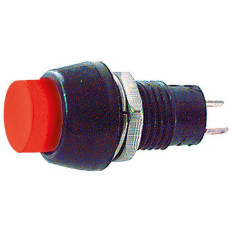 Interruttore miniatura a pulsante, da incasso, rosso, 1A 250V