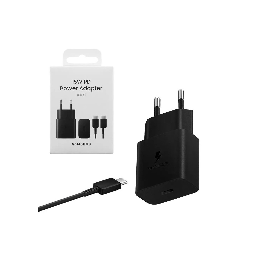 SAMSUNG FAST EP-T2510XBEGEU - ALIMENTATORE 25W USB-C BLACK + CAVO 1M