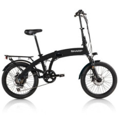 SHARP BRNO (BK-BM04E-B) FOLDABLE E-BIKE (NERA) - BICICLETTA ELETTRICA - RUOTE 20"X2.25" - MOTORE 250W 36V - BATTERIA 36V 10AH