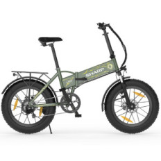 SHARP BILBAO (BK-FS08E-GY) FOLDABLE FAT E-BIKE (YELLOW/GREEN) - BICICLETTA ELETTRICA - RUOTE 20"X4" - MOTORE 250W 36V -
