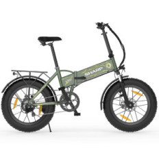 SHARP BILBAO (BK-FS08E-GY) FOLDABLE FAT E-BIKE (YELLOW/GREEN) - BICICLETTA ELETTRICA - RUOTE 20"X4" - MOTORE 250W 36V -