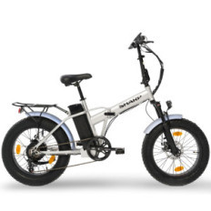SHARP BK-FM01-ES - BICICLETTA ELETTRICA PIEGHEVOLE FAT E-BIKE (SILVER) - RUOTE 20"X4" - MOTORE 250W - BATTERIA 36V 10AH -