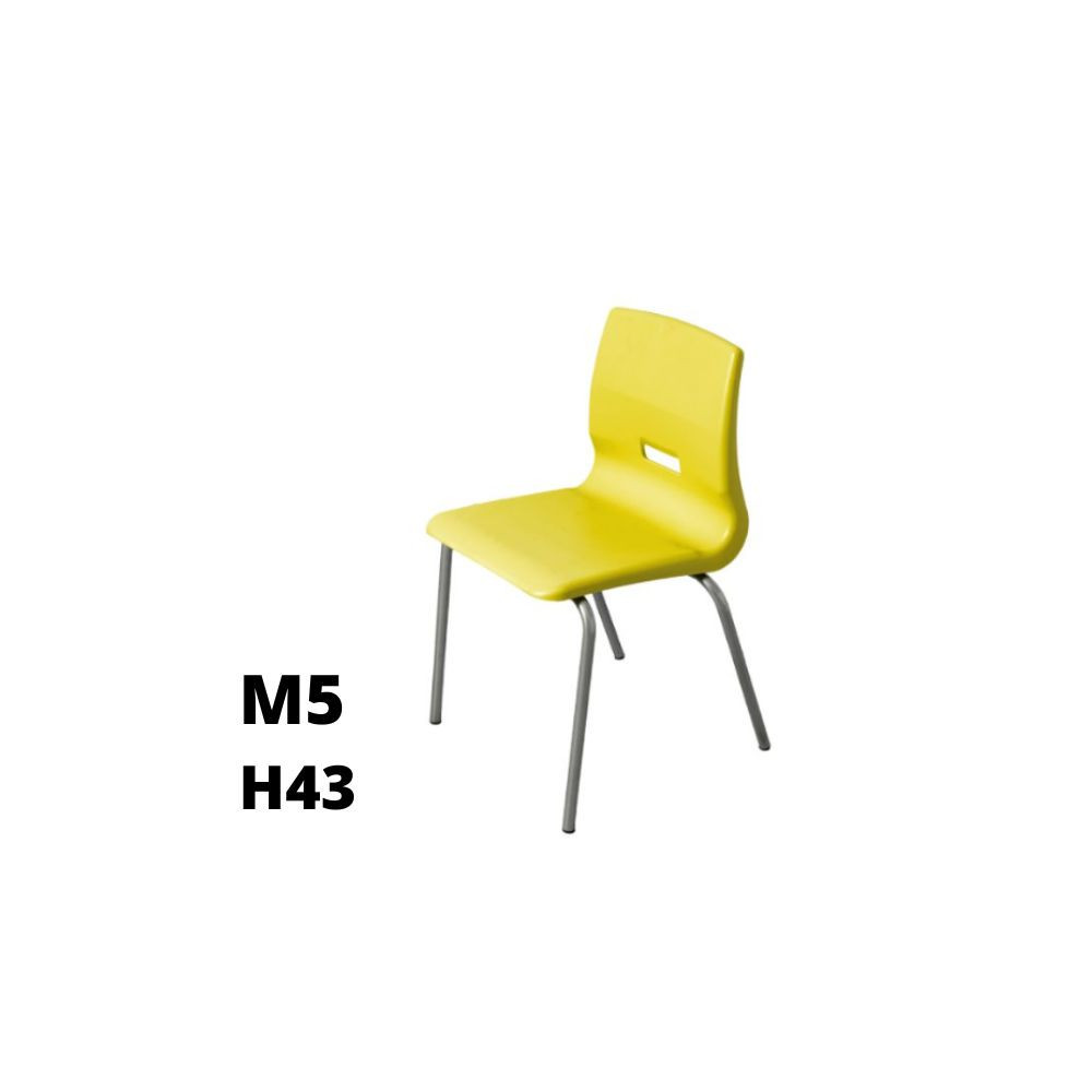 SEDUTA SALICE h43cm, struttura grigia, seduta giallo SD.ST.4GF.M5.GL
