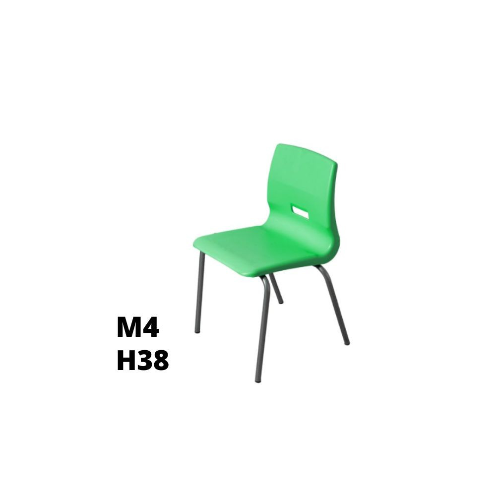 SEDUTA SALICE h38cm, struttura grigia, seduta verde scuro SD.ST.4GF.M4.VS