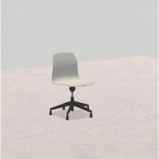 SEDIA PIOPPO H da 40 a 48,5cm, struttura nera con piedini, scocca grigio chiaro SD.GIRO.5f.GC