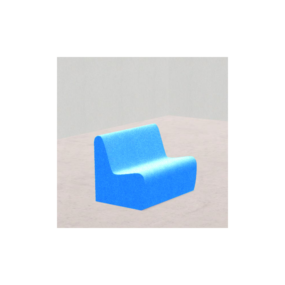 DIVANO 3 posti, similpelle e imbottitura ignifuga CL1, base 100x70cm, H40cm, densita 30kg/mc, sfoderabile con zip protetta -
