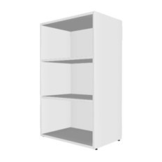 Composizione armadiatura chiusa (con fondo) MODULO BASE rettangolare larga71 profonda45 alta118cm, a3comparti,