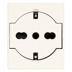 30211.B Vimar LINEA Presa SCHUKO 2P+T P40 universale a filo, bianco, 2 moduli