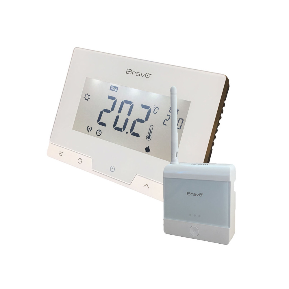 BRAVO GLAM WIRELESS (93003111) - CRONOTERMOSTATO DIGITALE WIRELESS - DISPLAY 3.78" - PROGRAMMAZIONE AUTOMATICA O MANUALE