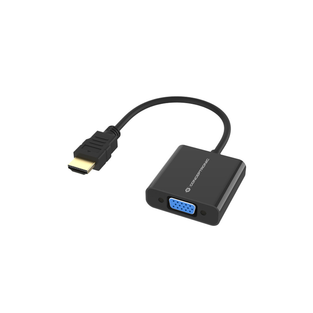 CONCEPTRONIC ABBY20B - ADATTATORE HDMI (M) / VGA (F) - RISOLUZIONE FINO A 1080P 60HZ