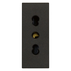 30203.G Vimar LINEA Bpresa SICURY 2P+T 16 A 250 V~ standard italiano tipo P17/11, nero, 1 modulo