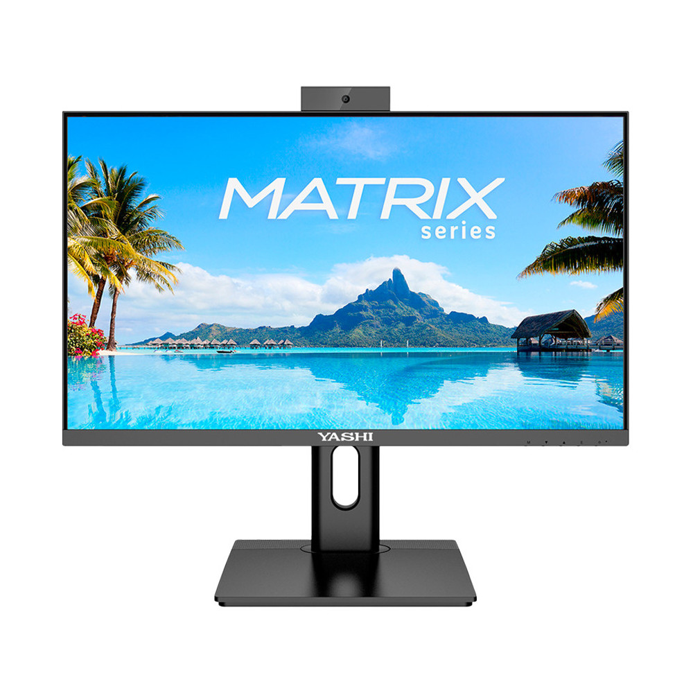 YASHI MATRIX (YZ2493) - MONITOR 24" FHD IPS - 120HZ - SPEAKER IN - WEBCAM IN 5MP - PIVOT - HDMI - DP - 2Y