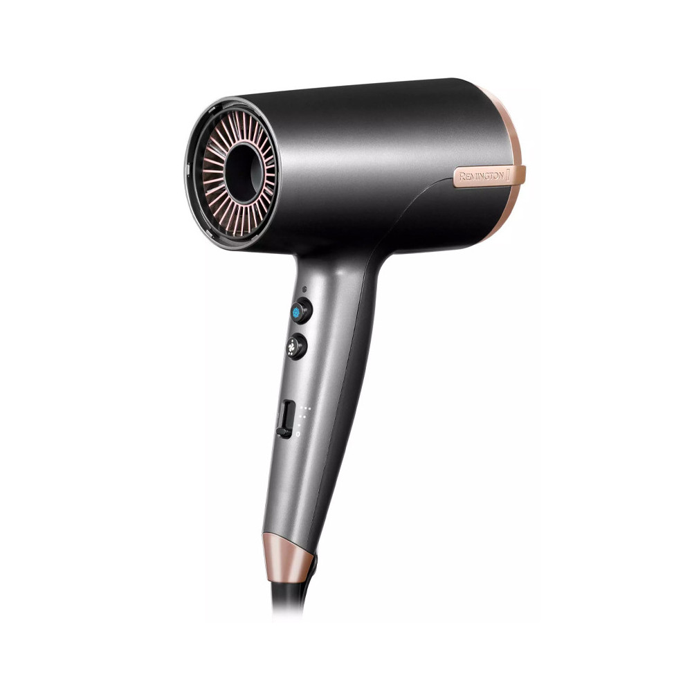 REMINGTON D6077 - ASCIUGACAPELLI - 2000W - 4 ACC - SENSORE THERMACARE - 8 TEMP/VEL - ASTUCCIO