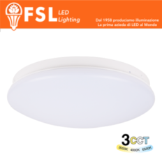 Plafoniera LED 14W Ø244*71mm - 3 in 1 CCT (3000-4000-6500K) IP44