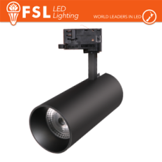 FSL Proiettore a Binario Trifase NERO - 3white 3000-4000-6500k, 30w, 3500lm