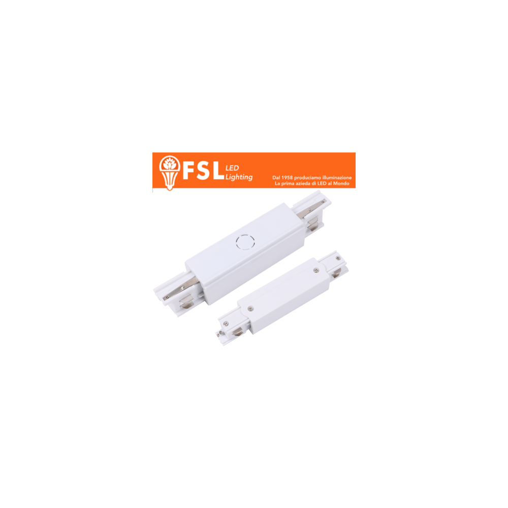 FSL Connettore Forma I per binario Trifase - Colore Bianco