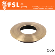 FSL VEGA Cover curva sostitutiva Ø56mm Bronzo per punto luce FLM32IP20‑3W