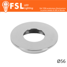 FSL VEGA Cover piatta sostitutiva Ø56mm Cromo per punto luce FLM32IP20‑3W