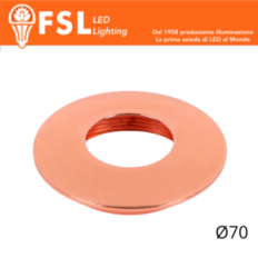 FSL VEGA Cover curva sostitutiva Ø70mm Oro Rosa per punto luce FLM32IP20‑7W
