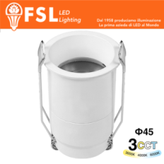 FSL ALTAIR Micro Punto luce LED da incasso 5W 3CCT IP20, 425lm, CRI≥90, Foro Φ40mm