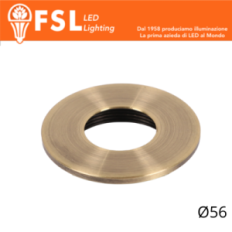 FSL VEGA Cover piatta sostitutiva Ø56mm Bronzo per punto luce FLM32IP20‑3W