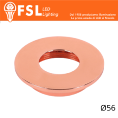 FSL VEGA Cover piatta sostitutiva Ø56mm Oro Rosa per punto luce FLM32IP20‑3W