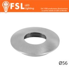 FSL VEGA Cover curva sostitutiva Ø56mm Nichel Satinato per punto luce FLM32IP20‑3W