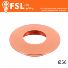 FSL VEGA Cover curva sostitutiva Ø56mm Oro Rosa per punto luce FLM32IP20‑3W