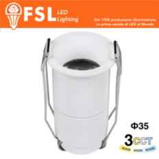 FSL ALTAIR Micro Punto luce LED da incasso 3W 3CCT IP20, 255lm, CRI≥90, Foro Φ31mm