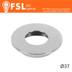 FSL VEGA Cover piatta sostitutiva Ø37mm Cromo per punto luce FLM32IP20‑1W