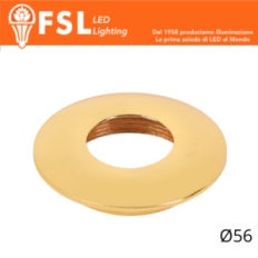 FSL VEGA Cover curva sostitutiva Ø56mm Oro per punto luce FLM32IP20‑3W
