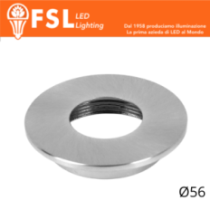 FSL VEGA Cover piatta sostitutiva Ø56mm Nichel Satinato per punto luce FLM32IP20‑3W