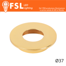 FSL VEGA Cover piatta sostitutiva Ø37mm Oro per punto luce FLM32IP20‑1W