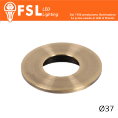 FSL VEGA Cover piatta sostitutiva Ø37mm Bronzo per punto luce FLM32IP20‑1W