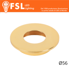 FSL VEGA Cover piatta sostitutiva Ø56mm Oro per punto luce FLM32IP20‑3W
