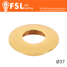 FSL VEGA Cover curva sostitutiva Ø37mm Oro per punto luce FLM32IP20‑1W