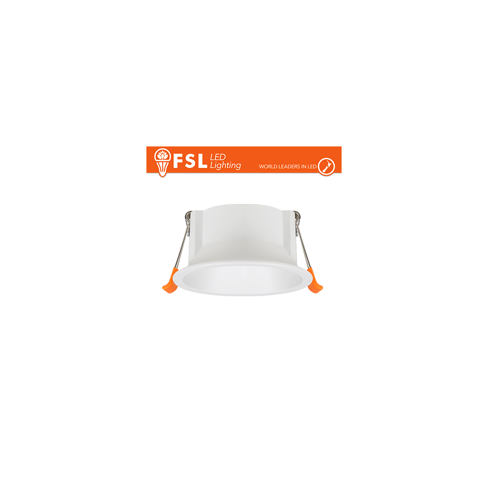 Portafaretto Downlight Circolare Fisso GU10/MR16 Foro Ø75 mm Bianco