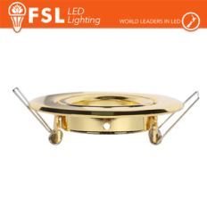 Portafaretto Downlight Circolare Orientabile GU10/MR16 Foro Ø70 mm Oro