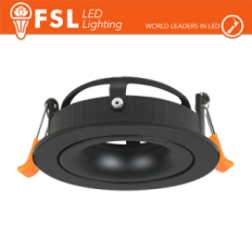 Portafaretto Downlight Circolare Orientabile 3D GU10/MR16 Foro Ø95 mm Nero