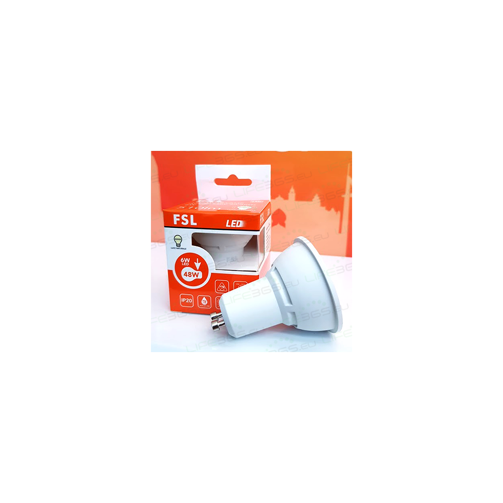 GU10 Lampadina LED - 6,5W 2700K 510LM 38° CRI superiore a 80 Dimmerabile