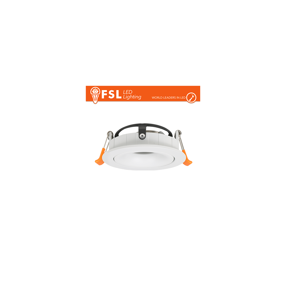Portafaretto Downlight Circolare Orientabile 3D GU10/MR16 Foro Ø95 mm Bianco