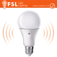Lampada LED con Doppio Sensore Crepuscolare 9W 4000K EOL --VA FLA60S9W40K27