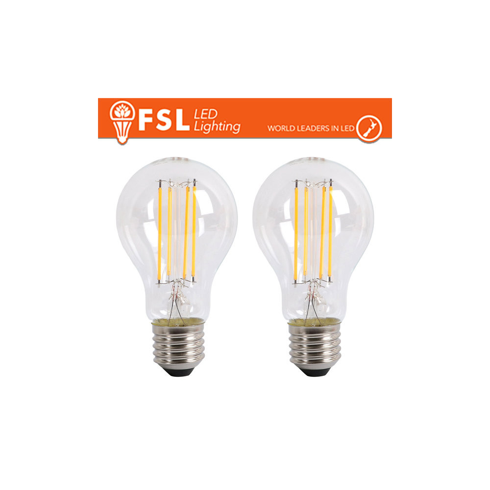 Lampada Filamento A60 8.5W 3000K E27 - Confezione 2PACK