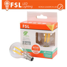 Lampada Filamento MiniSfera G45 4W 3000K E14 - Confezione 2PACK