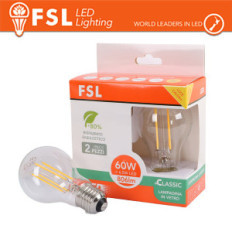 Lampada Filamento A60 6.5W 3000K E27 - Confezione 2PACK