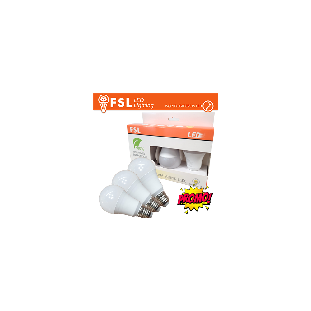 Lampada Goccia: Confezione PROMO 3PACK - 9W 4000K