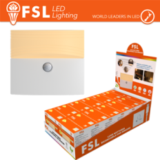 Luce notturna ricaricabile con sensore di movimento con espositore